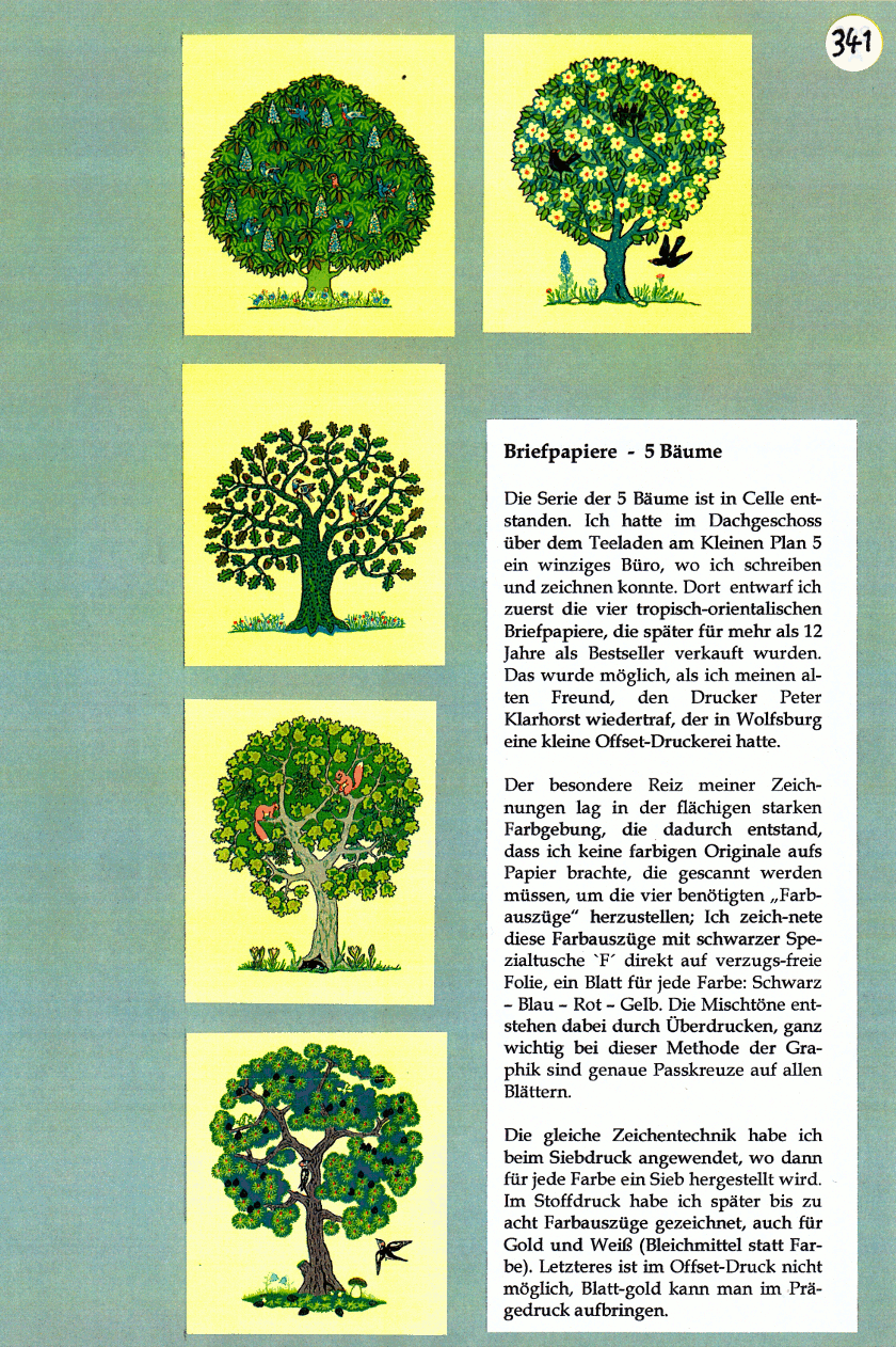 Briefpapier Bäume